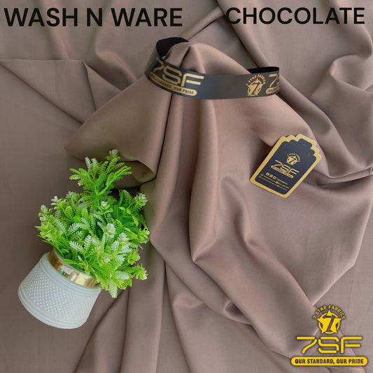 MEN' UNSTITCHED FIROZA WASHNWARE-CHOCOLATE