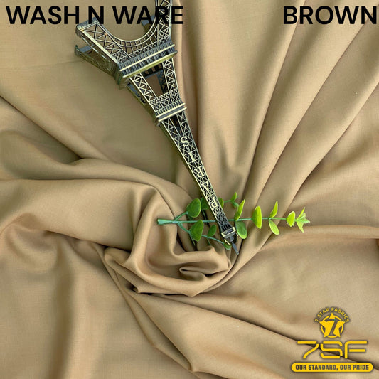 MEN'UNSTITCHED FIROZA WASHNWARE-BROWN