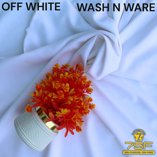 MEN' UNSTITCHED FIROZA WASHNWARE-OFF WHITE