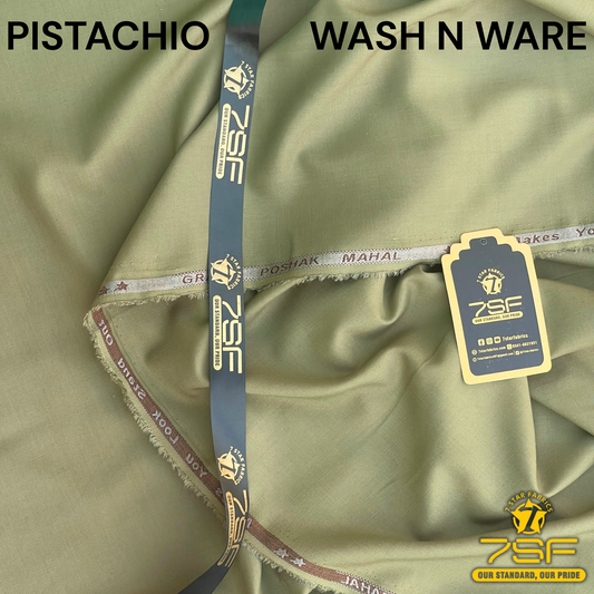 MEN'UNSTITCHED FIROZA WASHNWARE-PISTACHIO