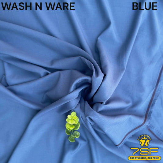 MEN'UNSTITCHED FIROZA WASHNWARE-BLUE