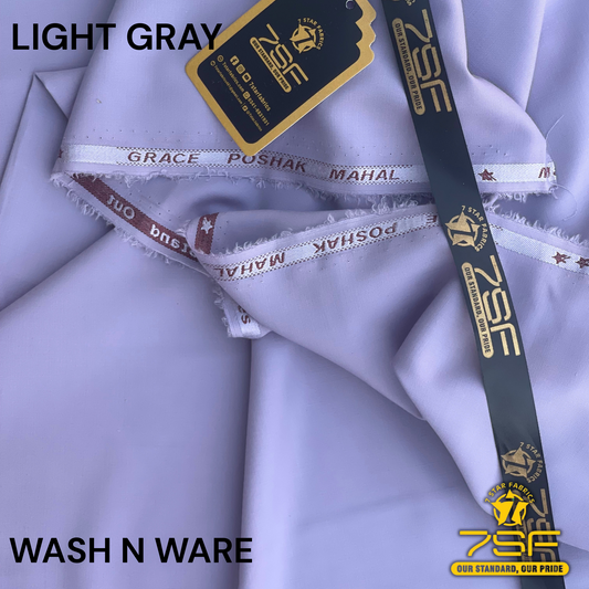 MEN'UNSTITCHED FIROZA WASHNWARE-LIGHT GRAY