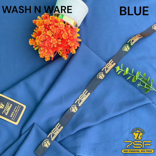 MEN'UNSTITCHED FIROZA WASHNWARE-BLUE