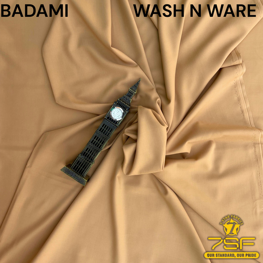MEN' UNSTITCHED FIROZA WASHNWARE-BADAMI