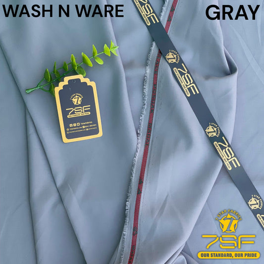 MEN' UNSTITCHED FIROZA WASHNWARE-GRAY